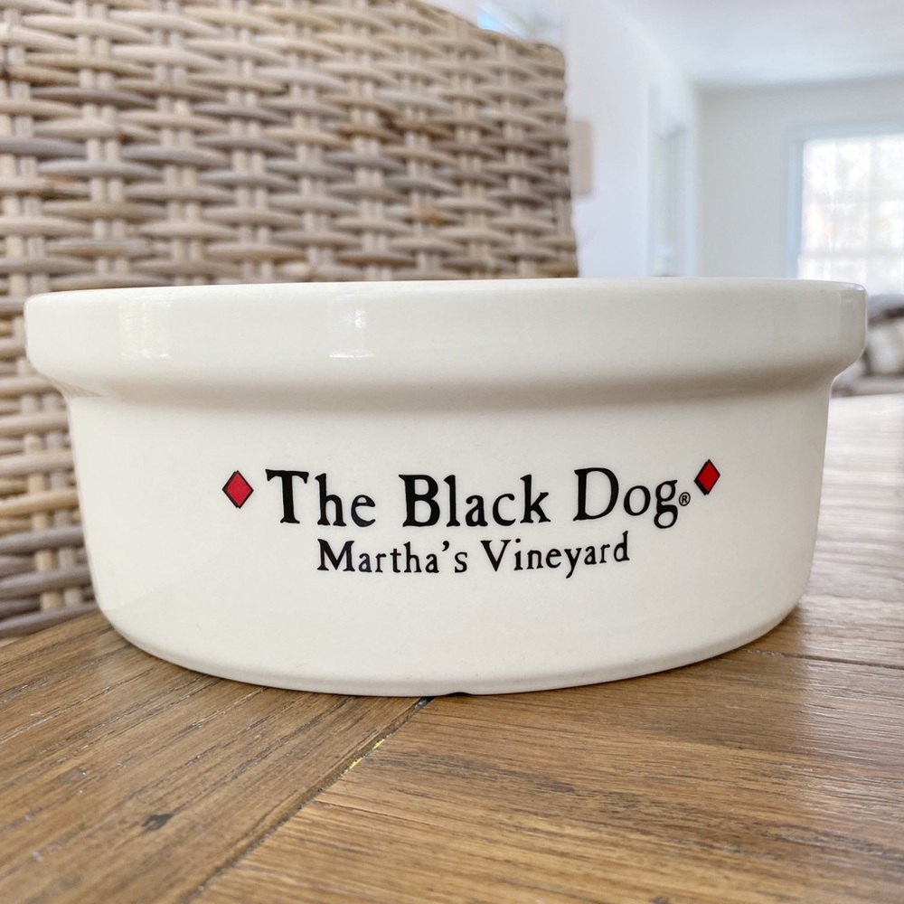 The Black Dog, Martha’s Vineyard ceramic dog dish